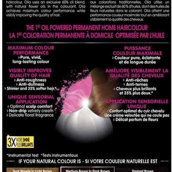 Garnier Olia Permanent Oil Powered Hair Color, 5.3 Medium Golden Brown - Picture 4 of 8